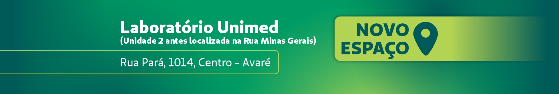 Novo endereço Laboratório unidade 2
